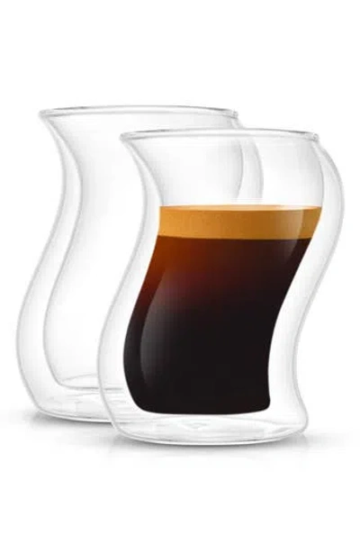 Joyjolt Set Of 2 Pivot Espresso Cups In Clear