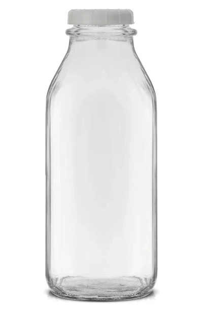 Joyjolt Set Of 3 Reusable Glass Beverage Bottles In Transparent