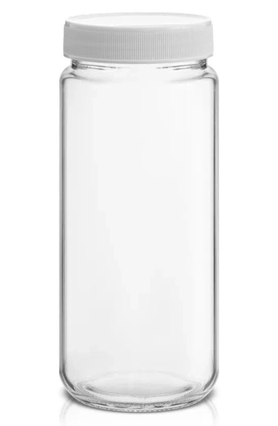 Joyjolt Set Of 8 Reusable Glass Beverage Bottles In Transparent