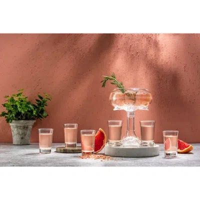 Joyjolt Shot Glass Dispenser With 6 Shot Glasses In Clear