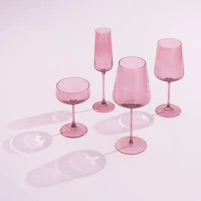 Joyjolt Sidney 19oz Red Wine, Set Of 4, Blush In Pink
