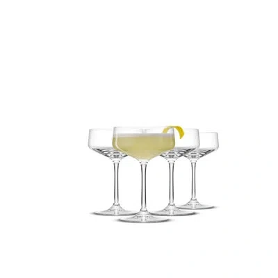 Joyjolt Sidney 8oz Coupe Martini, Set Of 4, Clear