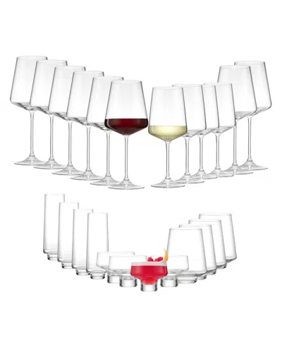 Joyjolt Sidney Ultimate Entertaining Glasses, Set Of 24 In Transparent