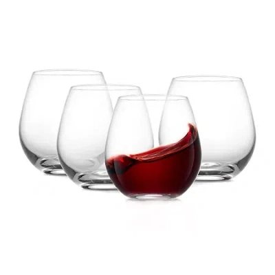 Joyjolt Spirits 4-pc. Wine Glass In White