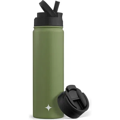 Joyjolt Stainless Steel Lidded Water Bottle In Green