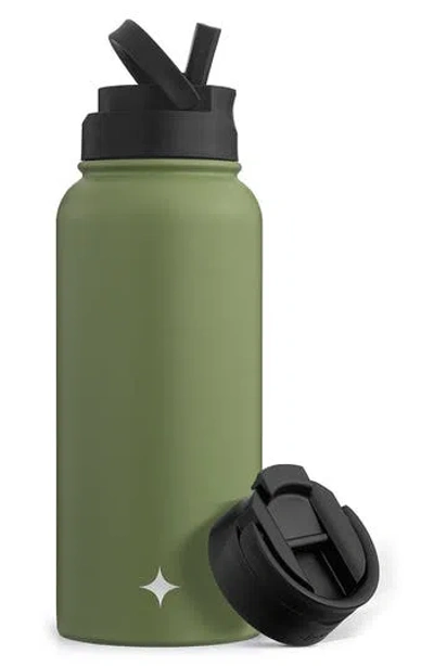 Joyjolt Stainless Steel Water Bottle In Green