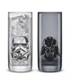 Joyjolt Star Wars Dark And Light Silhouette Tall Drinking Glasses, Set Of 2