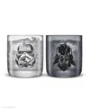 Joyjolt Star Wars Dark Side Monochrome Short Drinking Glasses, Set Of 2 In Multicolor