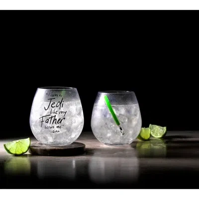 Joyjolt Star Wars New Hope Luke Skywalker Green Lightsaber Stemless Glass - 15 oz