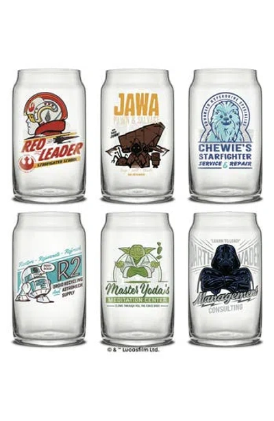 Joyjolt Star Wars Set Of 4 Can Glasses In Multi