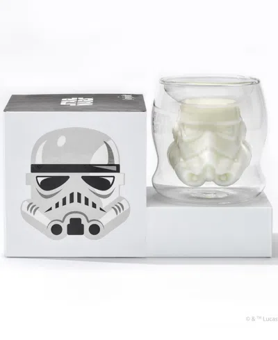 Joyjolt Star Wars Stormtrooper 3d Helmet Double Wall Drinking Glass 6.5 oz In Clear