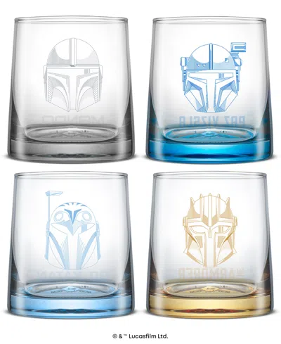 Joyjolt Star Wars The Mandalorians Short Drinking Glasses, Set Of 4 In Multi