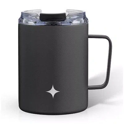 Joyjolt Vacuum Insulated Tumbler With Lid & Handle - 12 oz In Black