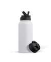 Joyjolt Water Bottle With Flip Lid, Sport Straw Lid, 32 oz In White