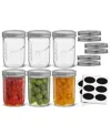 Joyjolt Wide Set Of 6 Mason Jars With Airtight Lids In Clear