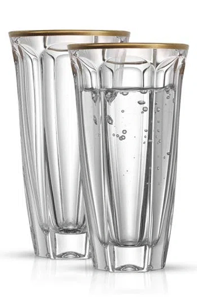 Joyjolt Windsor Crystal Highball Glass In Metallic