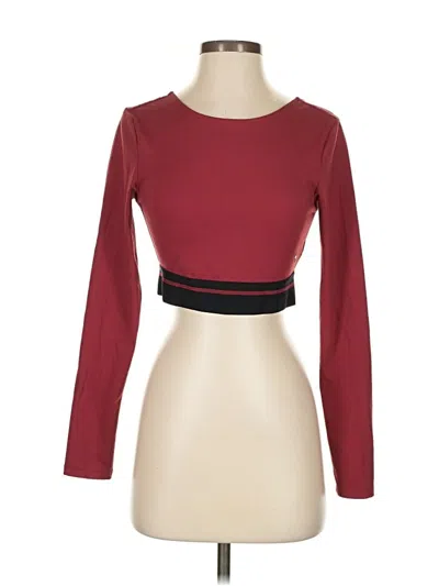 Pre-owned Joylab 3/4 Sleeve T-shirt In Burgundy