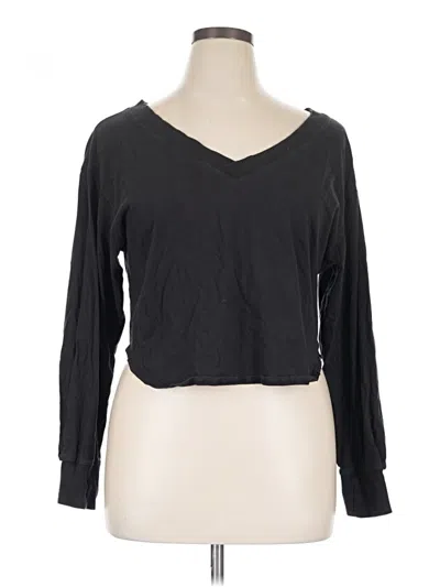Pre-owned Joylab 3/4 Sleeve T-shirt In Black