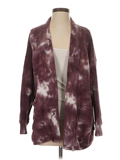 Pre-owned Joylab Cardigan Sweater In Burgundy