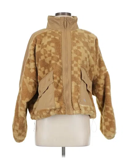 Pre-owned Joylab Faux Fur Jacket In Gold
