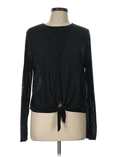 Pre-owned Joylab Long Sleeve Top Black Keyhole Neckline Tops