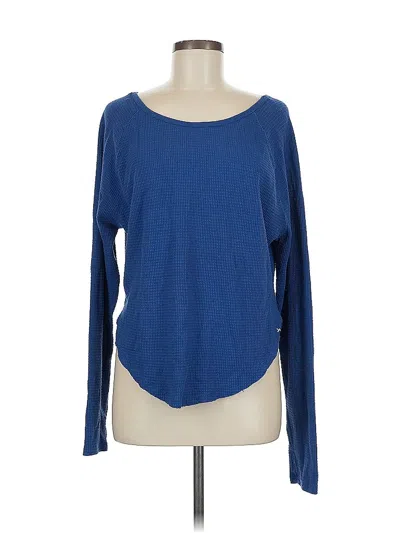 Pre-owned Joylab Long Sleeve Top Blue Boatneck Tops