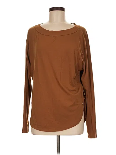 Pre-owned Joylab Long Sleeve Top Brown Boatneck Tops