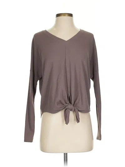 Pre-owned Joylab Long Sleeve Top Gray V Neck Tops