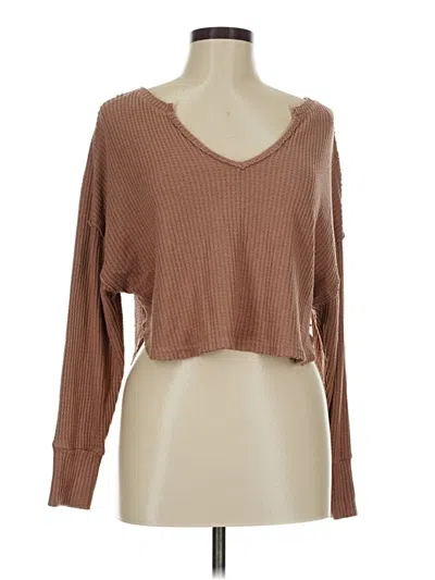 Pre-owned Joylab Long Sleeve T-shirt In Brown