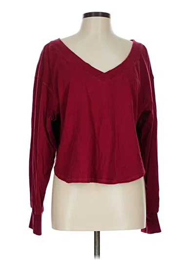 Pre-owned Joylab Long Sleeve T-shirt In Burgundy