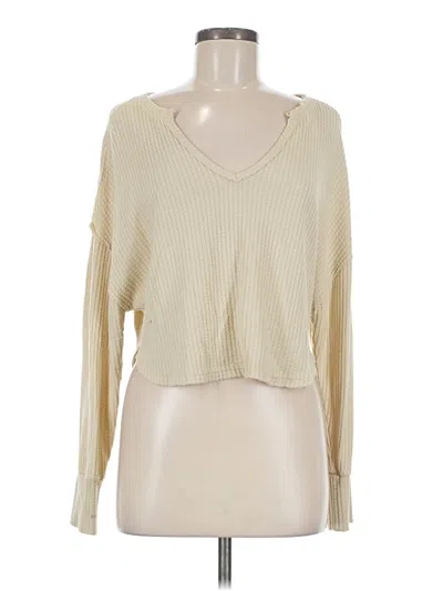 Pre-owned Joylab Long Sleeve T-shirt In White