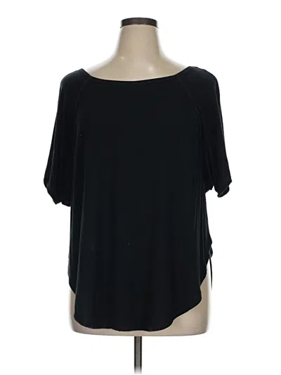 Pre-owned Joylab Short Sleeve Top Black Cold Shoulder Neckline Tops