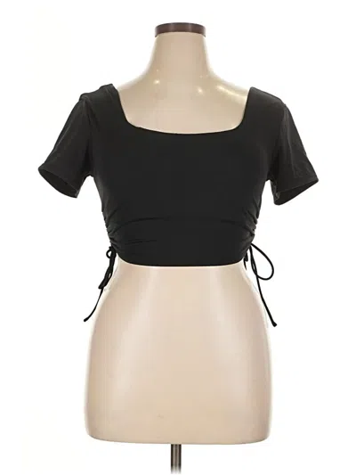 Pre-owned Joylab Short Sleeve Top Black Sweetheart Neckline Tops