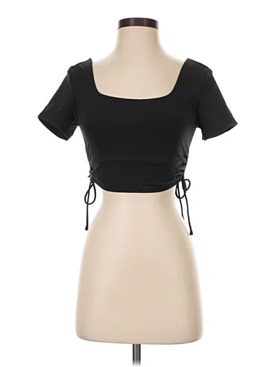 Pre-owned Joylab Short Sleeve Top Black Sweetheart Neckline Tops
