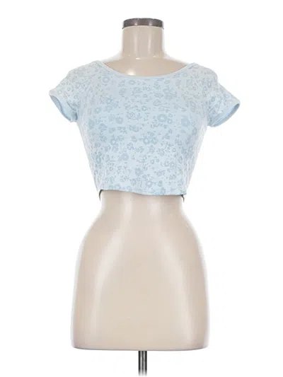 Pre-owned Joylab Short Sleeve Top Blue Sweetheart Neckline Tops