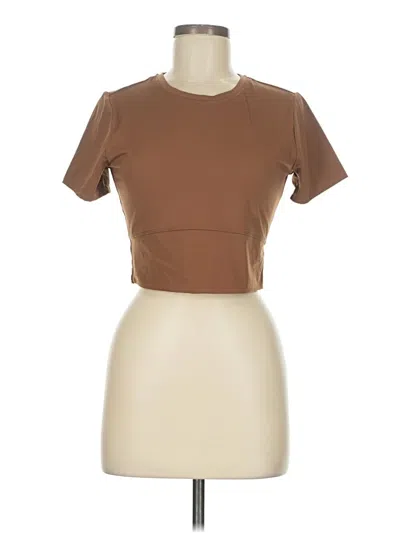 Pre-owned Joylab Short Sleeve Turtleneck In Brown