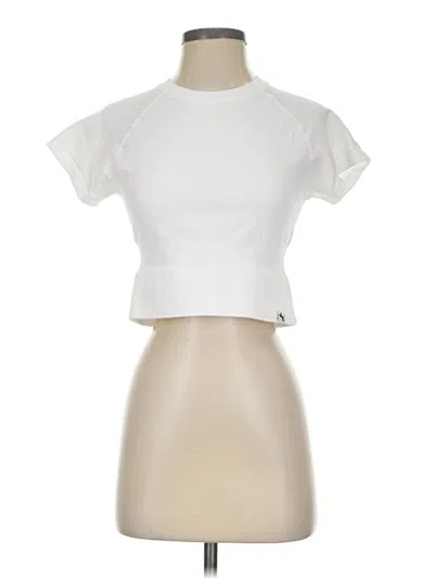 Pre-owned Joylab Short Sleeve Turtleneck In Ivory