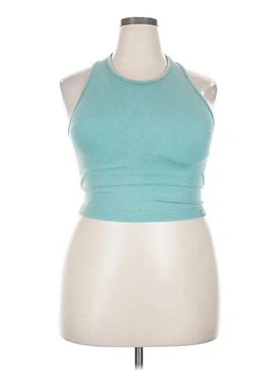 Pre-owned Joylab Sleeveless Top Teal Halter Neckline Tops In Blue
