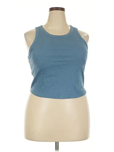 Pre-owned Joylab Tank Top Blue Halter Neckline Tops