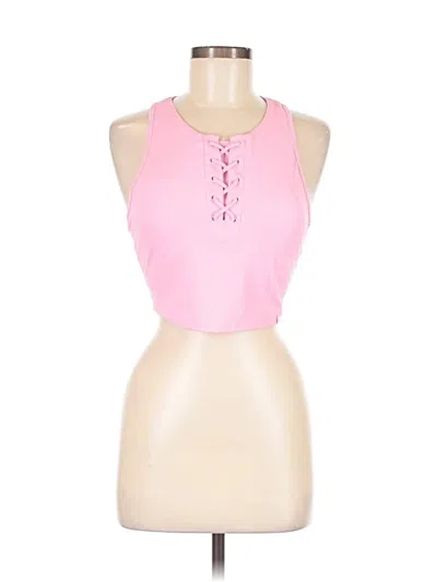 Pre-owned Joylab Tank Top Pink Halter Neckline Tops