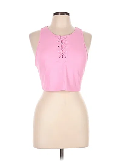 Pre-owned Joylab Tank Top Pink Halter Neckline Tops