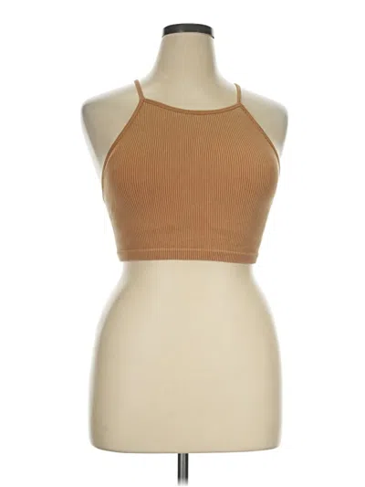 Pre-owned Joylab Tank Top Tan Halter Neckline Tops