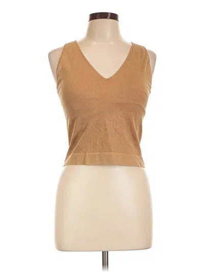 Pre-owned Joylab Tank Top Tan Plunge Neckline Tops