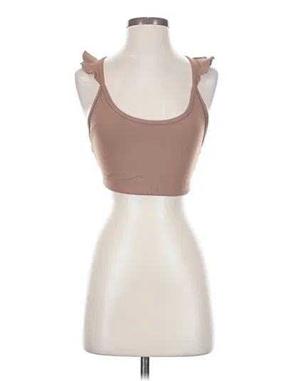 Pre-owned Joylab Tank Top Tan Strapless Neckline Tops In Brown