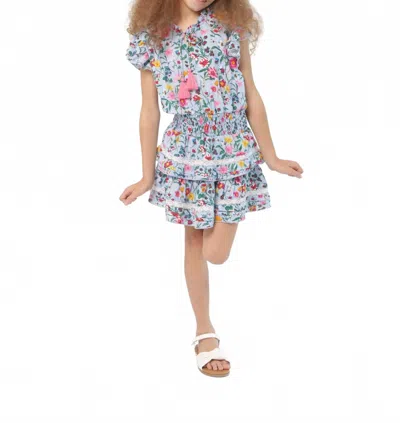 Joyous & Free Kids' Girls Lennon Dress In Blue Floral In Multi