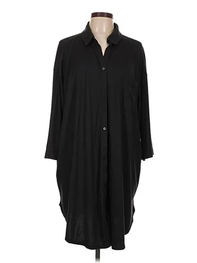 Pre-owned Joyspun 3/4 Sleeve Blouse In Black