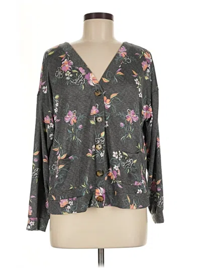 Pre-owned Joyspun 3/4 Sleeve Blouse In Gray