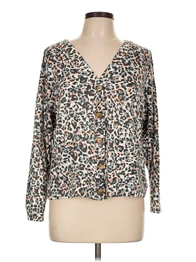 Pre-owned Joyspun Cardigan Sweater In Brown