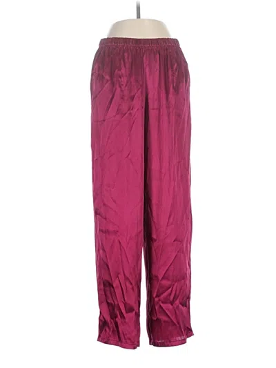 Pre-owned Joyspun Casual Pants In Burgundy