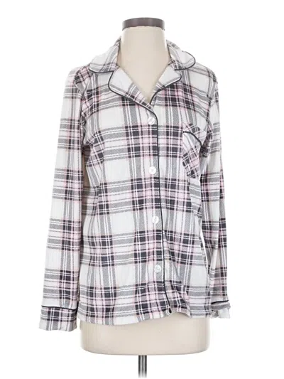 Pre-owned Joyspun Long Sleeve Button Down Shirt In White